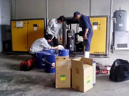 Hướng dẫn thay dầu cho máy nén khí trục vít